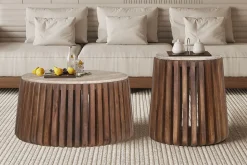 Rousseau Couchtisch Lucce | Ø70 x 40 cm | Mangoholz