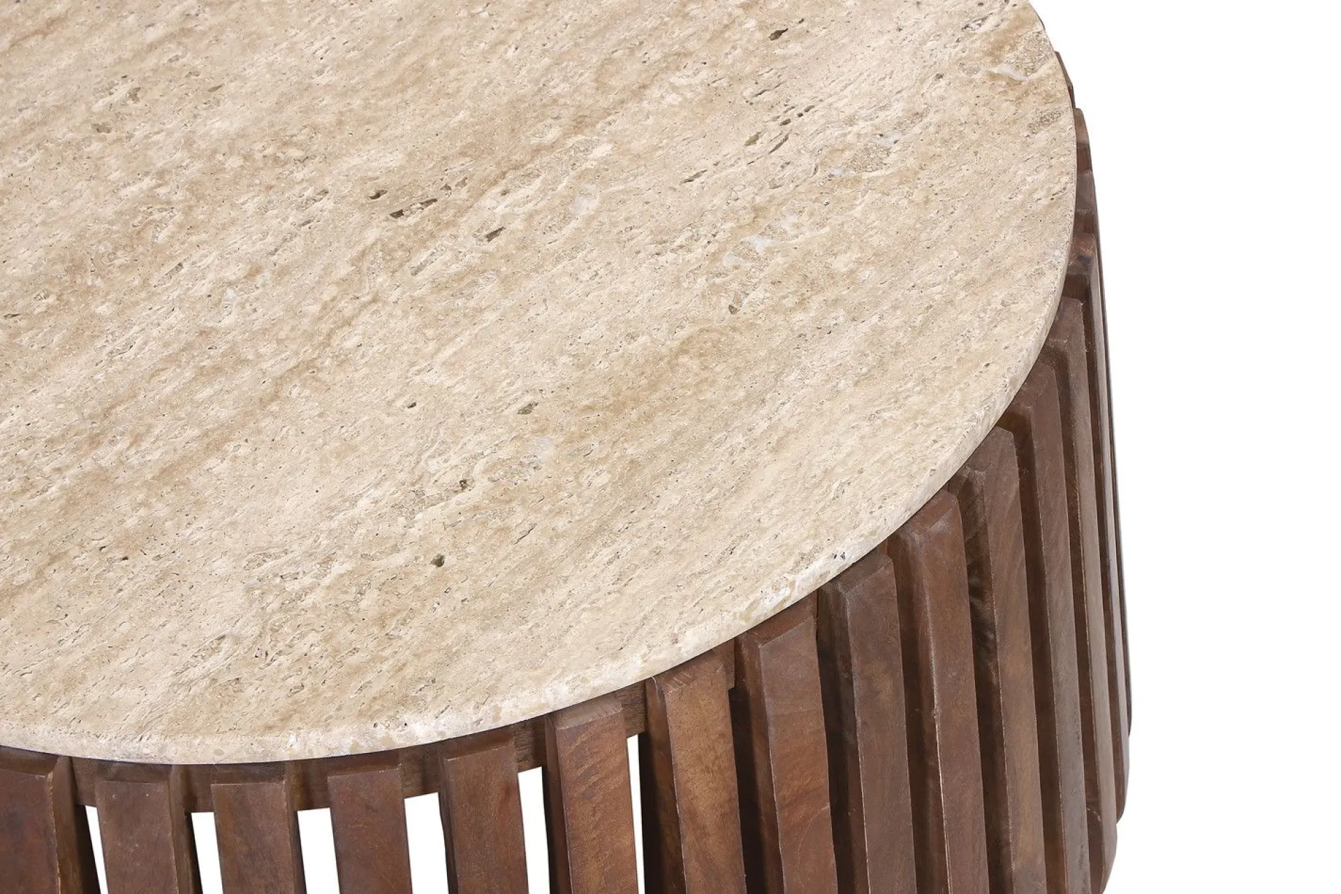Rousseau Couchtisch Lucce | Ø70 x 40 cm | Mangoholz