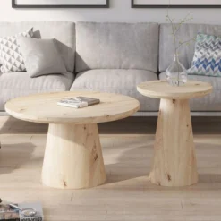 Rousseau Couchtisch Lukas | Ø80 x 45 cm | Old Oak Design