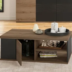 Gautier - Gami Couchtisch Magda | 110 x 60 x 40 cm | Brown Matte Black