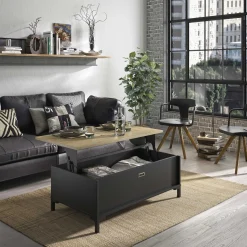Gautier - Diagone Couchtisch Manchester | Mit Ablagefläche | 109 x 60 x 36 cm | Helvezia Oak Design