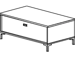 Gautier - Diagone Couchtisch Manchester | Mit Ablagefläche | 109 x 60 x 36 cm | Helvezia Oak Design