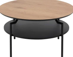 Emob Couchtisch Marvin Ø80 - Wildeiche/schwarz