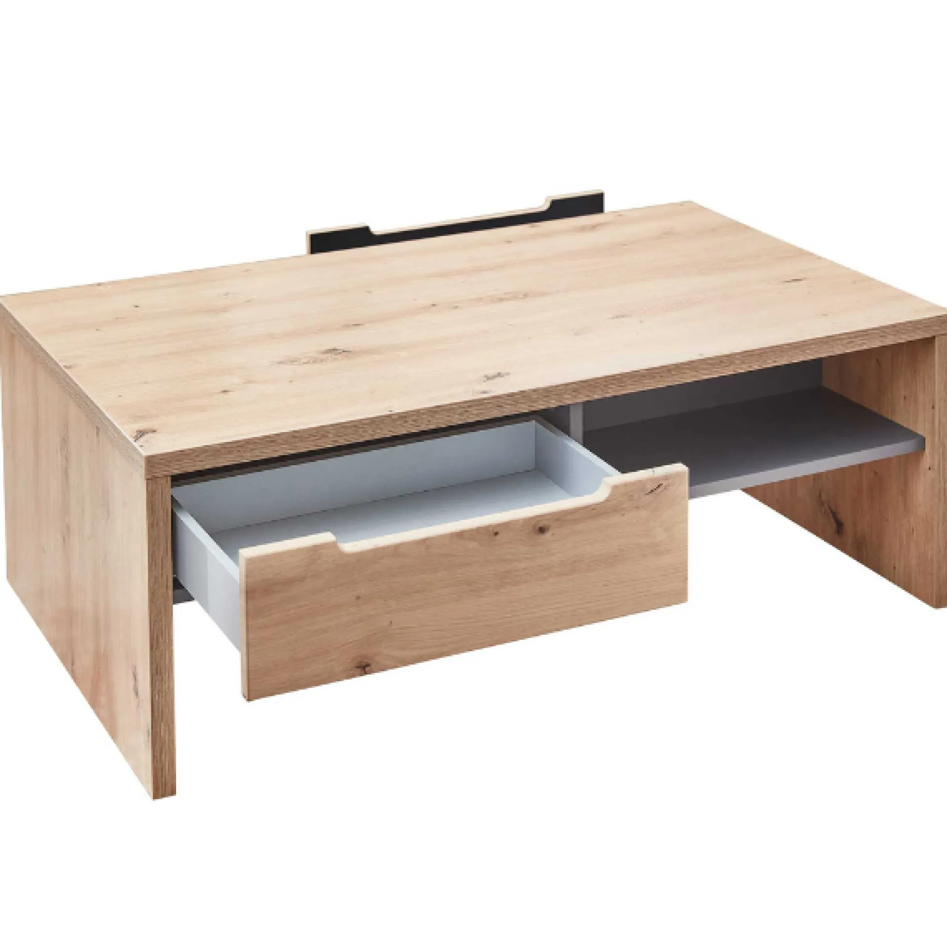 Emob Couchtisch Medina 110x65cm 2 Schubladen - Eiche