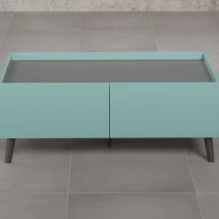 Trendteam Couchtisch Melton | 110 x 60 x 44 cm | Anthrazitblau