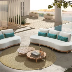 Gescova Couchtisch Mezzeluna 90cm Teakholz Outdoor