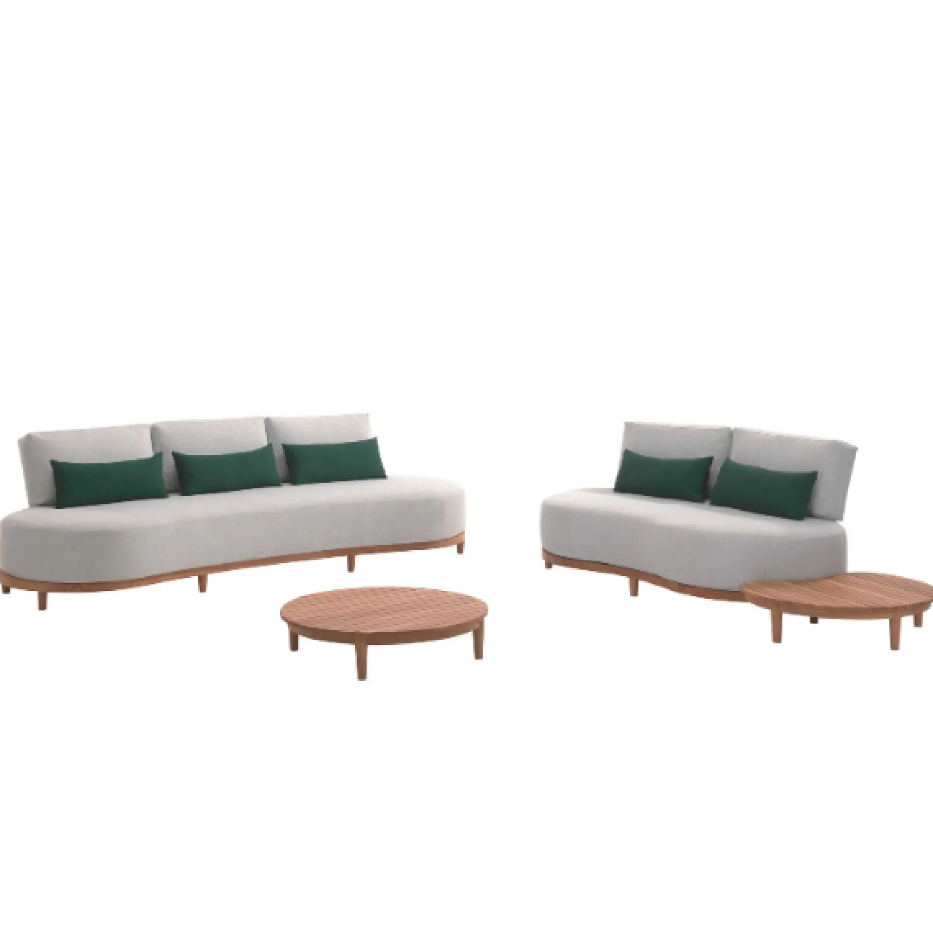 Gescova Couchtisch Mezzeluna - Teakholz 90x70 cm