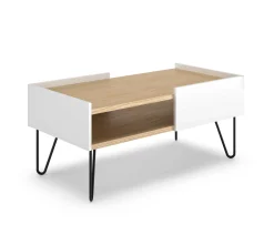 Temahome Couchtisch Nina 110cm - Eiche/Weiß