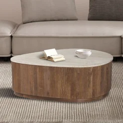 Rousseau Couchtisch Nolan | 100 x 80 x 35 cm | Design Travertin
