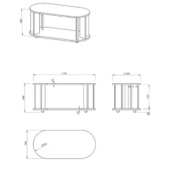 Temahome Couchtisch Nori Nussbaum