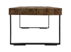 HSM Couchtisch Norton 130x60cm - recyceltes Teakholz/Eisen