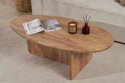 Emob Couchtisch Orba - 100% MELAMINE - Atlantik-Kiefer - 40 x 65 x 120 cm