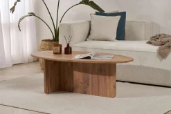 Emob Couchtisch Orba - 100% MELAMINE - Atlantik-Kiefer - 40 x 65 x 120 cm