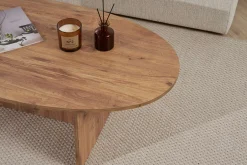 Emob Couchtisch Orba - 100% MELAMINE - Atlantik-Kiefer - 40 x 65 x 120 cm