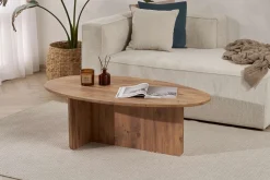Emob Couchtisch Orba - 100% MELAMINE - Atlantik-Kiefer - 40 x 65 x 120 cm