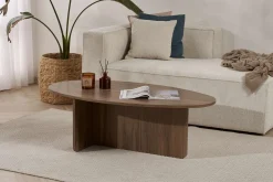 Emob Couchtisch Orba - 100% MELAMINE - Walnuss - 40 x 65 x 120 cm