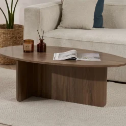 Emob Couchtisch Orba - 100% MELAMINE - Walnuss - 40 x 65 x 120 cm