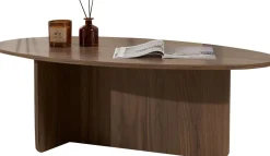Emob Couchtisch Orba - 100% MELAMINE - Walnuss - 40 x 65 x 120 cm