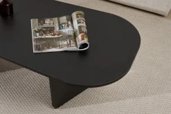 Emob Couchtisch Ovalis - 100% MELAMINE - Holz - 40 x 65 x 130 cm