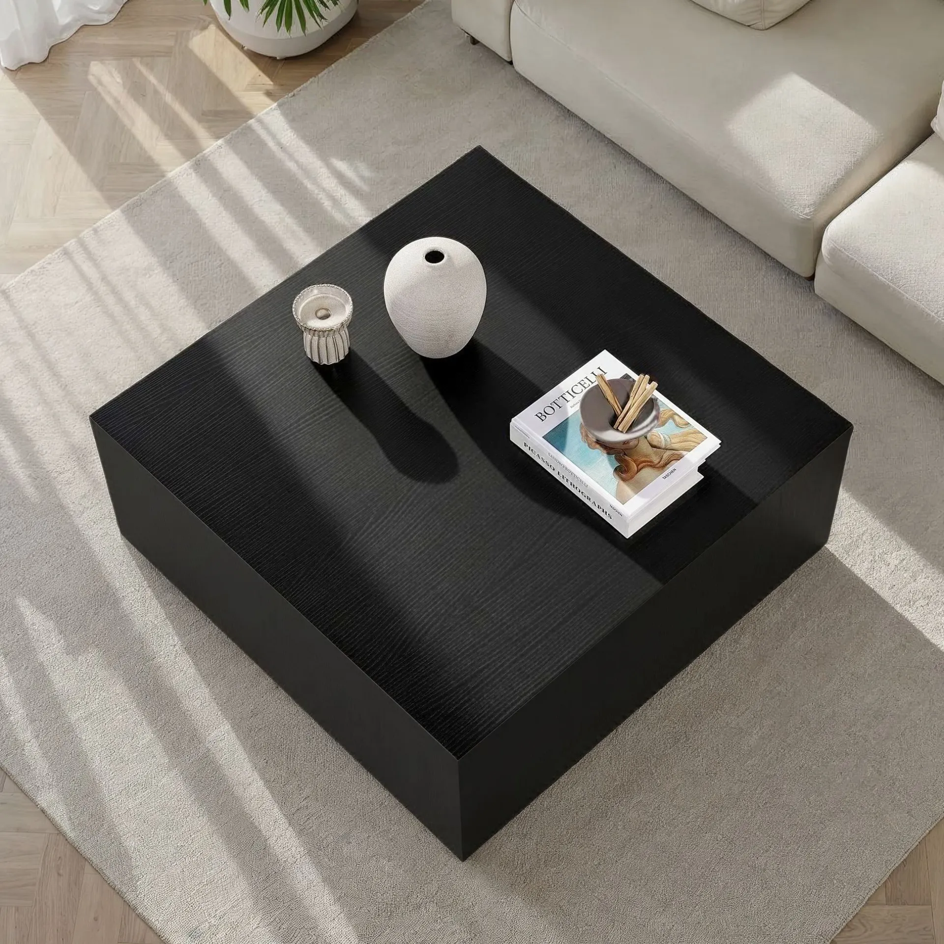 Emob Couchtisch Prizma - 100% MDF - Holz - 35 x 90 x 90 cm