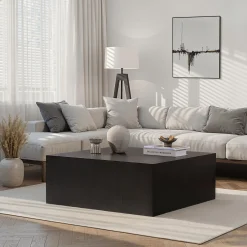 Emob Couchtisch Prizma - 100% MDF - Holz - 35 x 90 x 90 cm