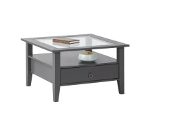 Interlink Couchtisch Provence | Melaminharzbeschichtung | 75 x 75 x 45 cm | Mit Ablageschublade | Farbe:
