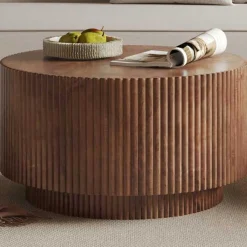 Rousseau Couchtisch Runaway | Ø70 x 38 cm | Mangoholz