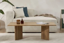 Emob Couchtisch Sabin - 100% MELAMINE - Eiche - 40 x 60 x 119 cm