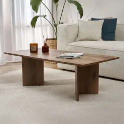 Emob Couchtisch Sabin - 100% MELAMINE - Walnuss - 40 x 60 x 119 cm