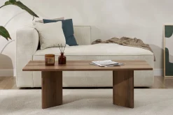 Emob Couchtisch Sabin - 100% MELAMINE - Walnuss - 40 x 60 x 119 cm