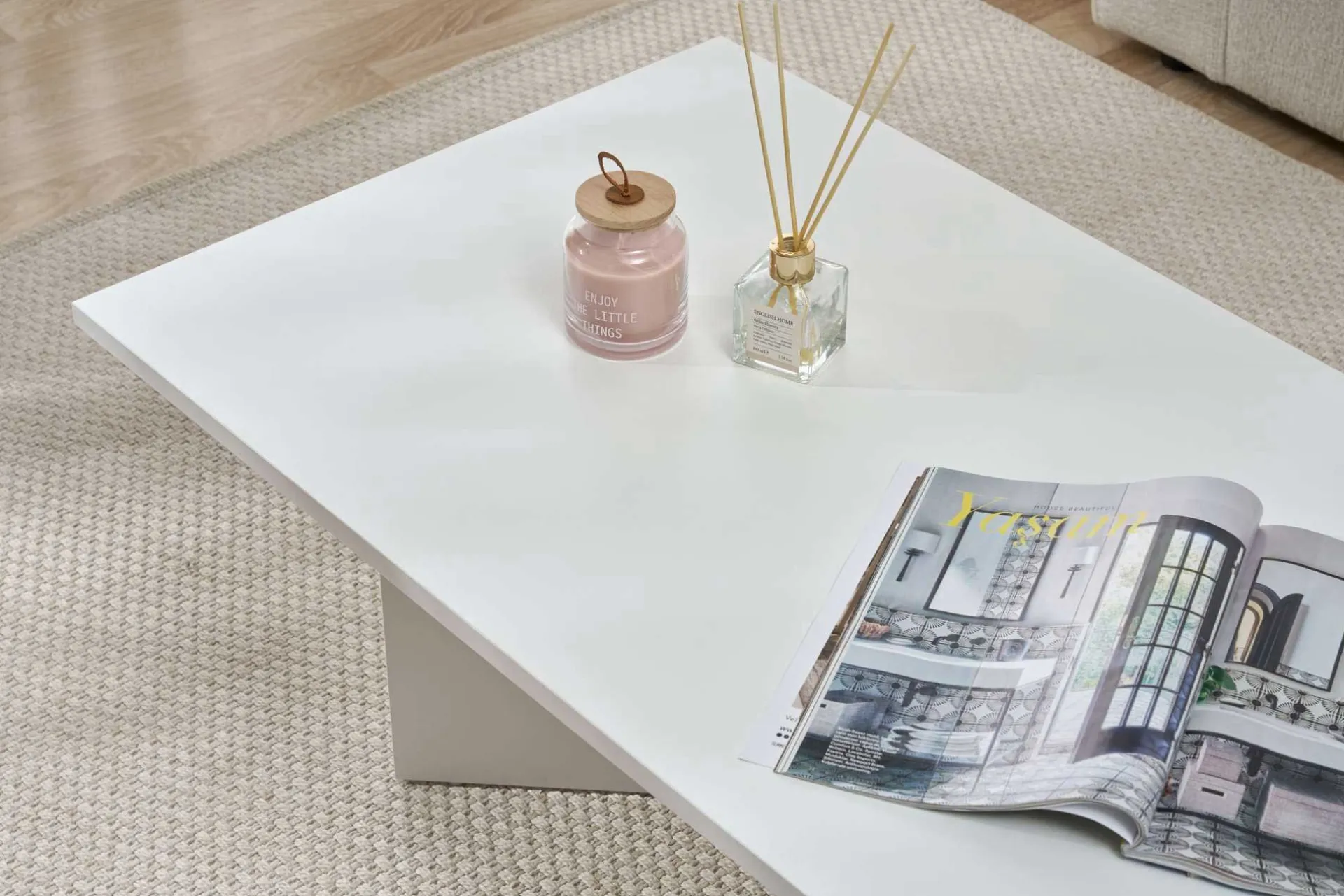 Emob Couchtisch Sabin - 100% MELAMINE - - 40 x 60 x 119 cm