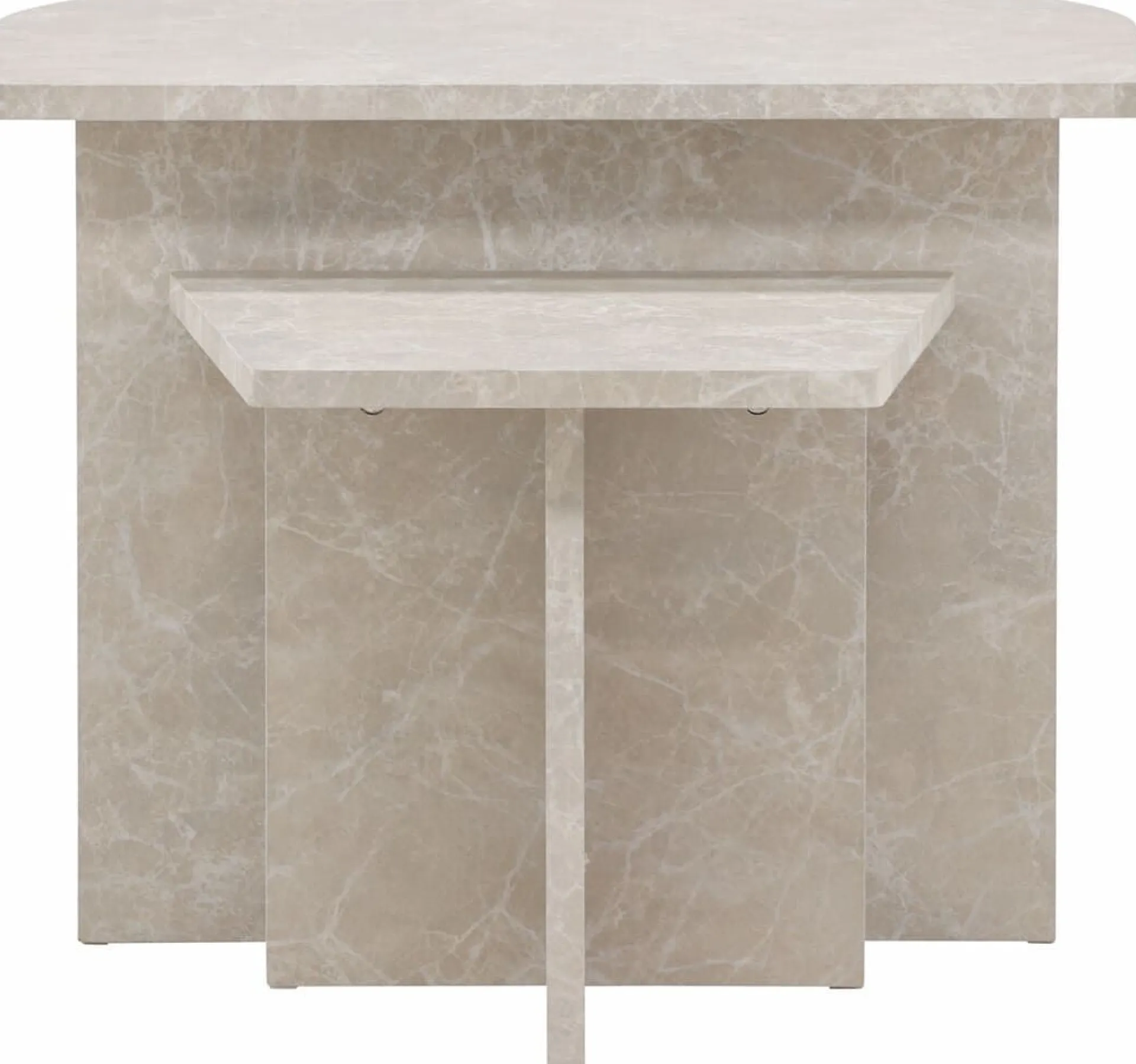 Venture Design Couchtisch Sala MDF Marmorlook 60x60 cm, 40x40 cm