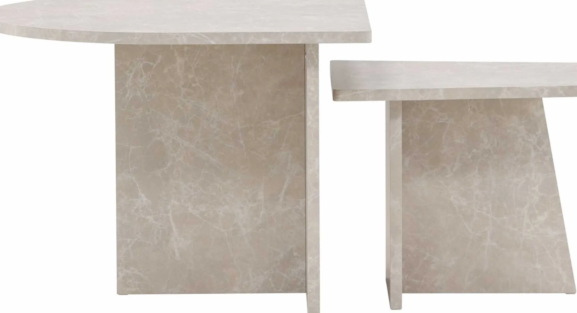 Venture Design Couchtisch Sala MDF Marmorlook 60x60 cm, 40x40 cm