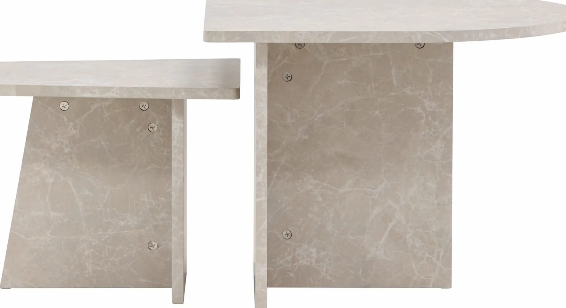 Venture Design Couchtisch Sala MDF Marmorlook 60x60 cm, 40x40 cm