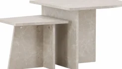Venture Design Couchtisch Sala MDF Marmorlook 60x60 cm, 40x40 cm