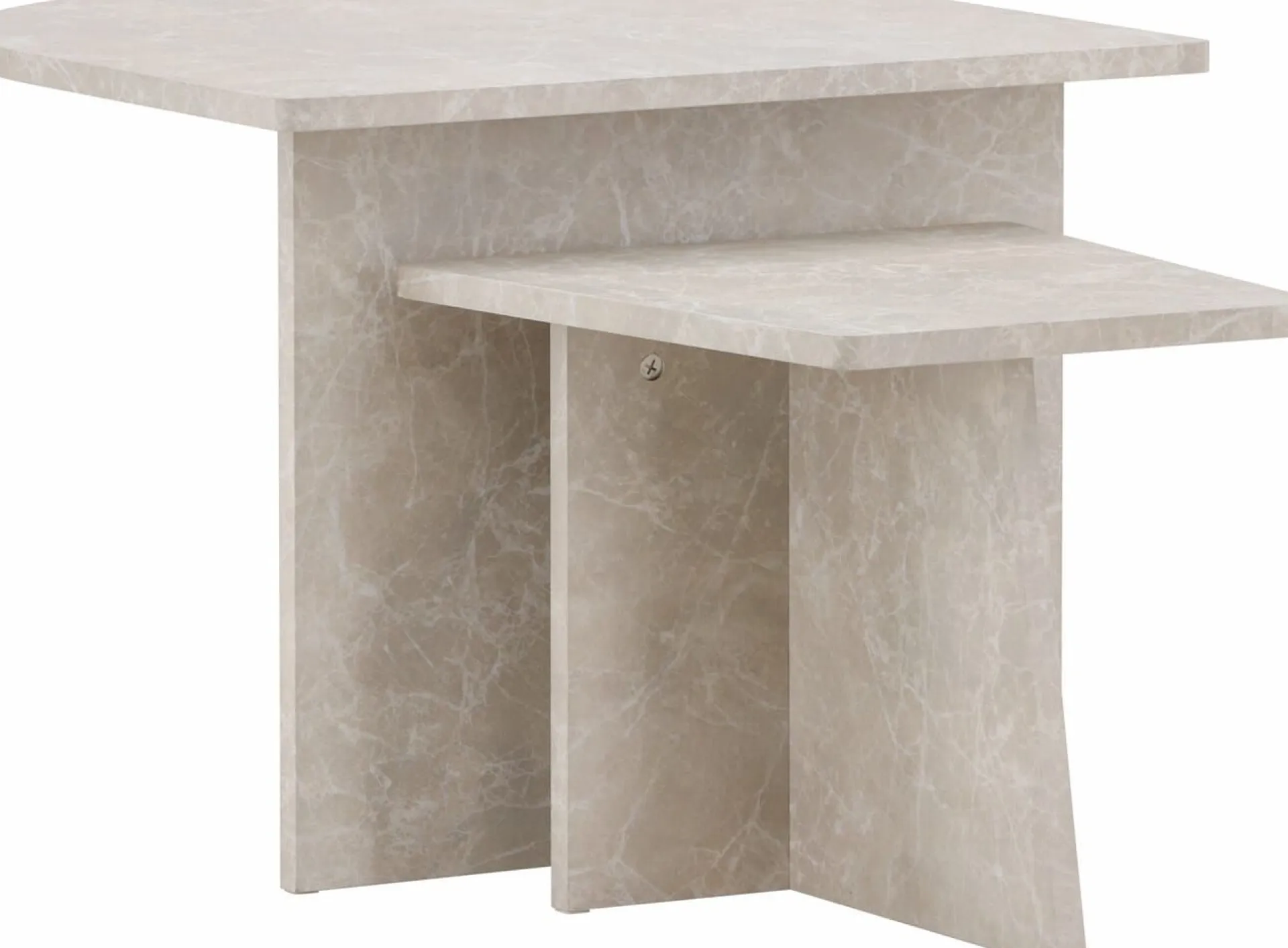 Venture Design Couchtisch Sala MDF Marmorlook 60x60 cm, 40x40 cm