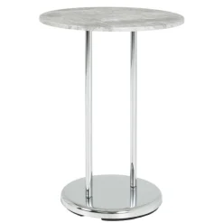 Haku Couchtisch Sebastian - 40x40x55 cm - Betonoptik/Stahl