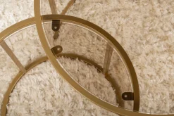 Emob Couchtisch-Set Aurum - 100% TEMPERED GLASS - Gold - 43 x 60 x 60 cm