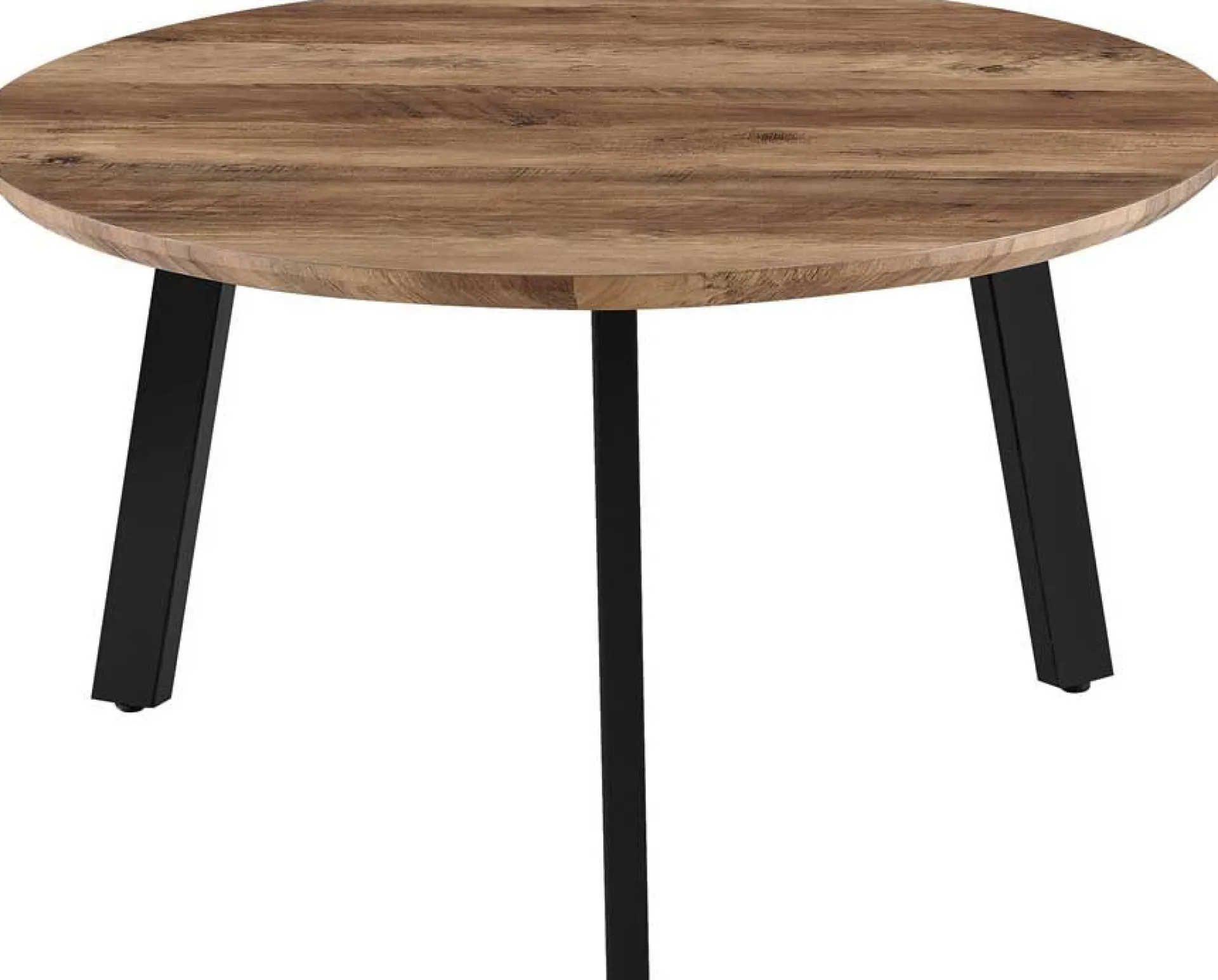 Rousseau Couchtisch-Set Aziz - Ø50x50cm und Ø80x45cm - Mangoholz/schwarz