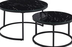 Rousseau Couchtisch-Set Boston Dekor Marmor