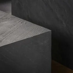Emob Couchtisch-Set Boxy-Schiefer/Akazie
