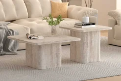 Rousseau Couchtischset Destiny | 60 x 60 x 52 cm / 80 x 80 x 42 cm | farbenes Design