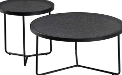Rousseau Couchtisch-Set Melia - Ø50x50cm und Ø80x40cm - Glas -