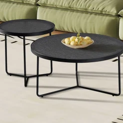 Rousseau Couchtisch-Set Melia - Ø50x50cm und Ø80x40cm - Glas -