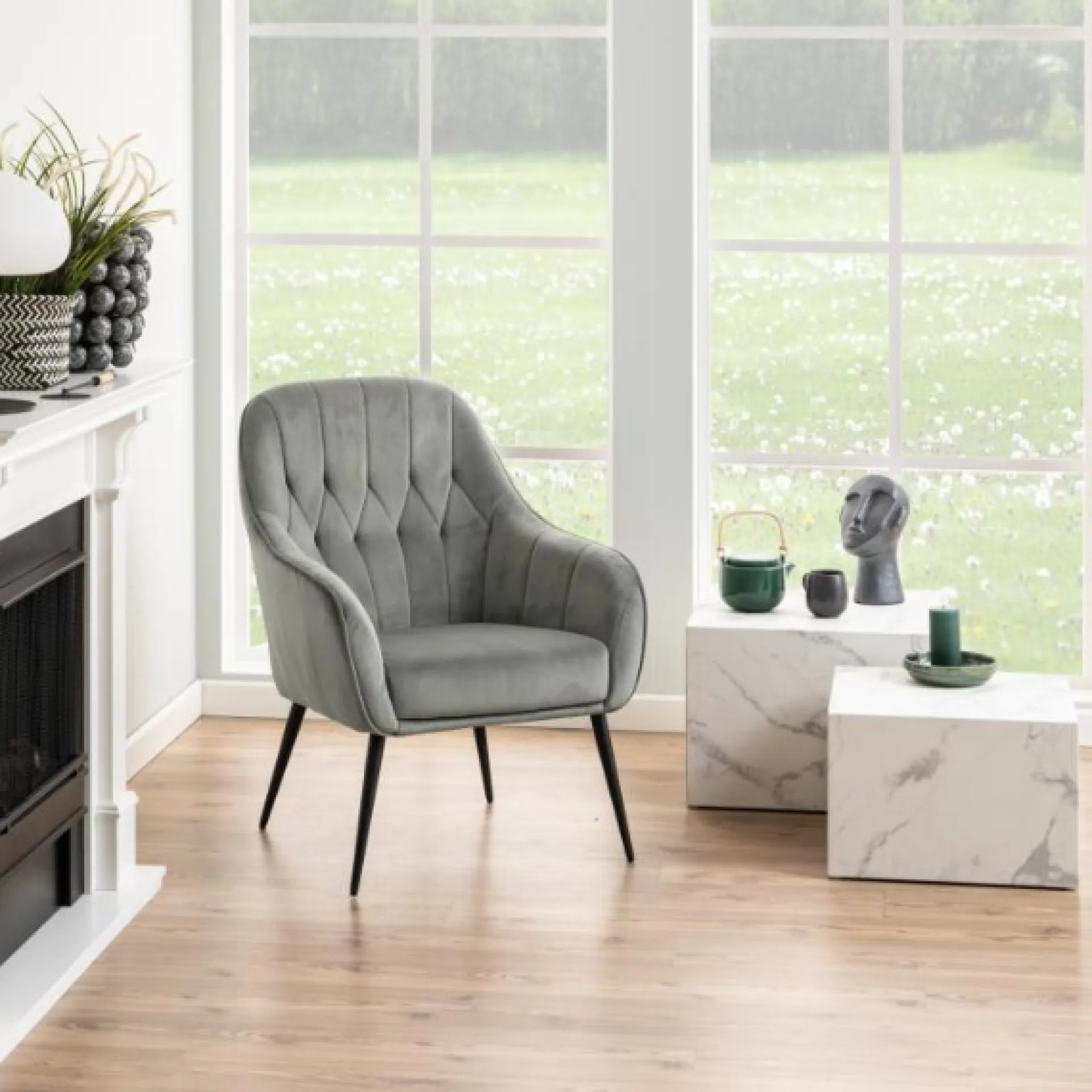 Emob Couchtisch Set Würfel (2 Stück, 58x58x40 cm) - e Marmor