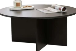 Emob Couchtisch Soleil - 100% MELAMINE - Holz - 40 x 90 x 90 cm