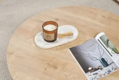 Emob Couchtisch Soleil - 100% MELAMINE - Saphireiche - 40 x 90 x 90 cm