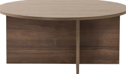 Emob Couchtisch Soleil - 100% MELAMINE - Walnuss - 40 x 90 x 90 cm