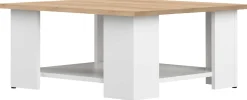 Temahome Couchtisch Square 67x67 - weiß/Eiche