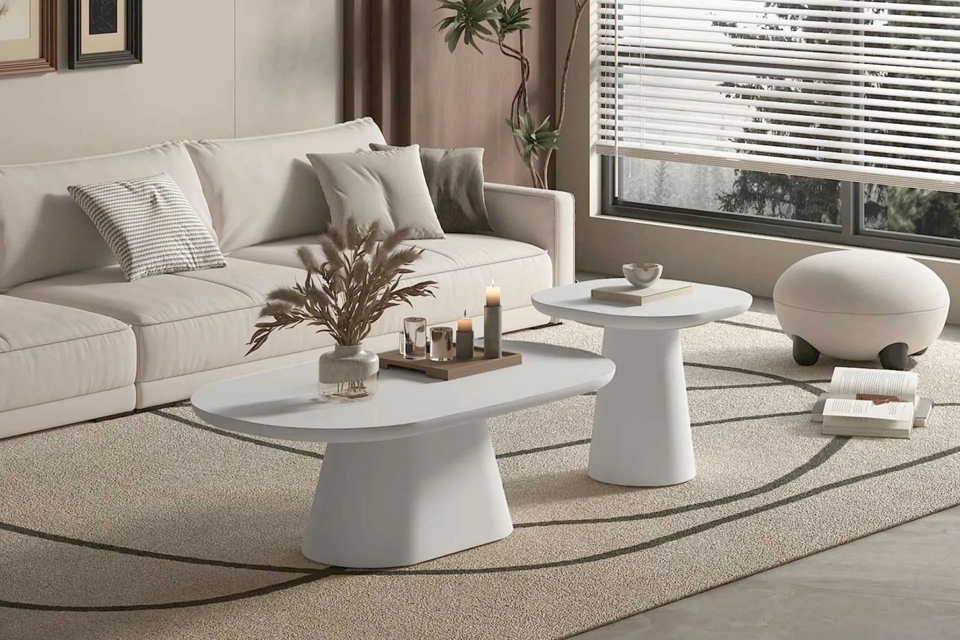 Rousseau Couchtisch Tavares - 120x70x40cm - ecru